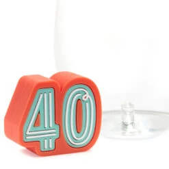 Hallmark Charmers 40th Birthday Silicone Charm -Hallmark Store Charmers 40th Birthday Silicone Charm 1ICN1024 04