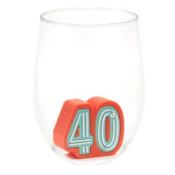 Hallmark Charmers 40th Birthday Silicone Charm -Hallmark Store Charmers 40th Birthday Silicone Charm 1ICN1024 05