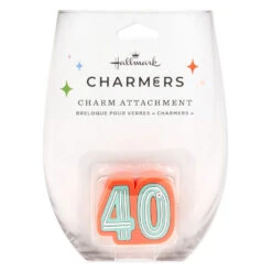 Hallmark Charmers 40th Birthday Silicone Charm -Hallmark Store Charmers 40th Birthday Silicone Charm 1ICN1024 06