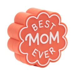 Hallmark Charmers Best Mom Ever Coral Silicone Charm