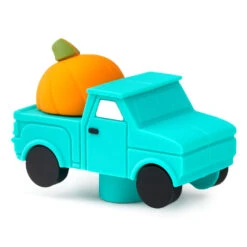 Hallmark Charmers Blue Truck With Pumpkin Silicone Charm, 1.5" H