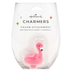 Hallmark Charmers Pink Flamingo Silicone Charm -Hallmark Store Charmers Pink Flamingo Silicone Charm 1ICN1008 06