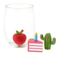 Hallmark Charmers Stemless Contour Glass, 20 Oz. 10 Hallmark Charmers Stemless Contour Glass, 20 Oz. -Hallmark Store Charmers Stemless Wine Glass Base 1ICN1001 04