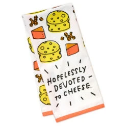 Hallmark Hopelessly Devoted To Cheese Funny Tea Towel, 18x26