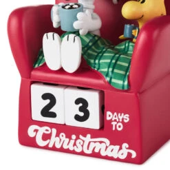 Hallmark Peanuts® Cozy Snoopy Christmas Countdown Calendar -Hallmark Store Christmas Countdown Snoopy and Woodstock Figurine 1XKT5537 05