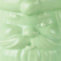 Hallmark Mint Green Sculpted Santa Mug, 8 Oz. -Hallmark Store ColorDipped Shaped Santa Mug in Mint Green 1XKT8027 03