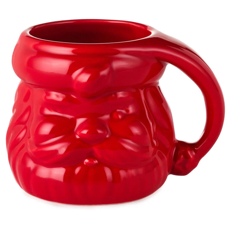 Hallmark Red Sculpted Santa Mug, 8 Oz. 3 Hallmark Red Sculpted Santa Mug, 8 Oz.