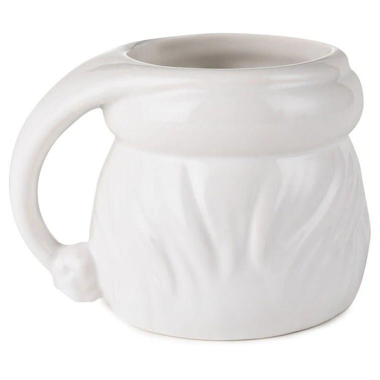 Hallmark White Sculpted Santa Mug, 8 Oz. 4 Hallmark White Sculpted Santa Mug, 8 Oz. - Image 2