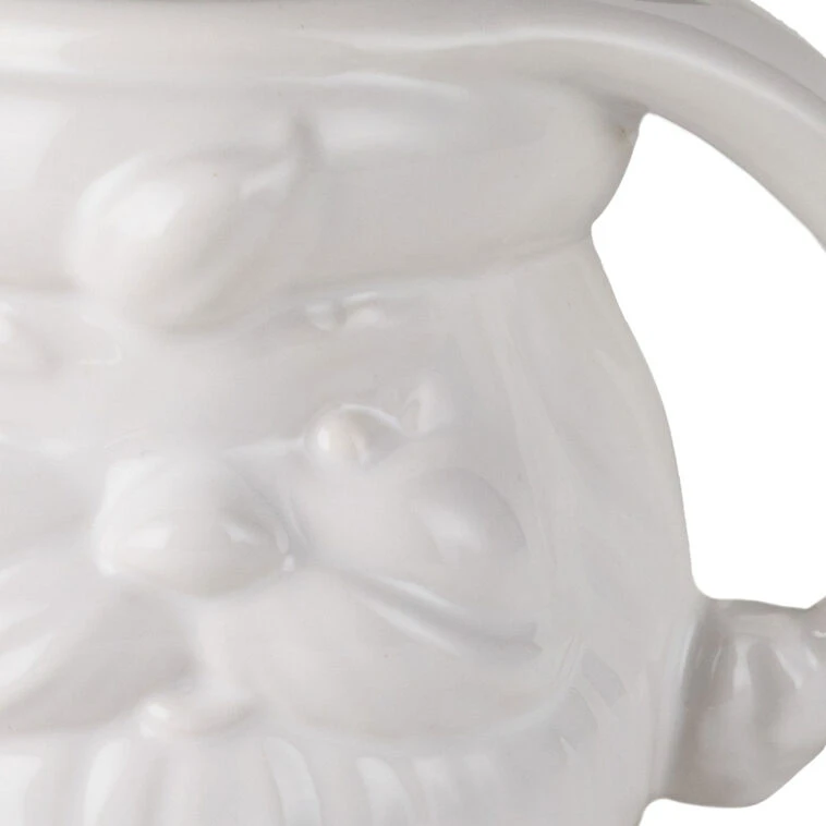 Hallmark White Sculpted Santa Mug, 8 Oz. 6 Hallmark White Sculpted Santa Mug, 8 Oz. - Image 4