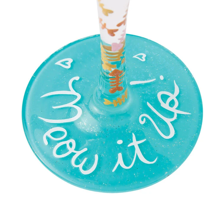 Lolita Meow It Up Handpainted Wine Glass, 15 Oz. 5 Lolita Meow It Up Handpainted Wine Glass, 15 Oz. - Image 3