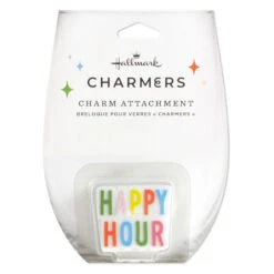 Hallmark Charmers Happy Hour Silicone Charm, 1.3" H -Hallmark Store Colorful Happy Hour Silicone Drink Charm 1ICN1046 04
