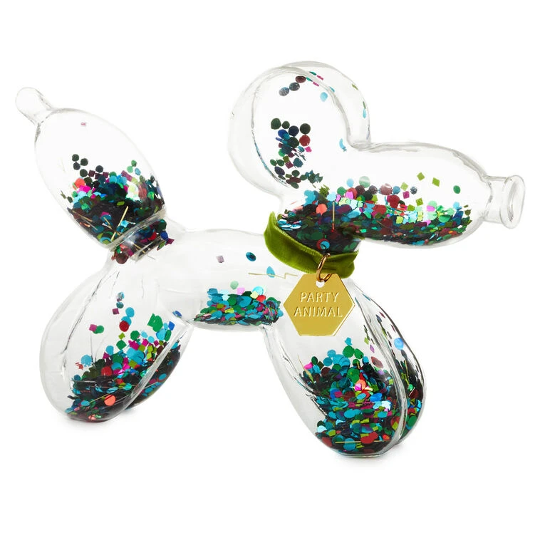 Hallmark Confetti-Filled Glass Balloon Dog 3 Hallmark Confetti-Filled Glass Balloon Dog