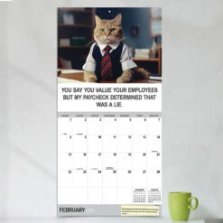 Time Factory Corporate Cats Funny 2026 Wall Calendar -Hallmark Store Corporate Cats Funny 2026 Wall Calendar 261005 04