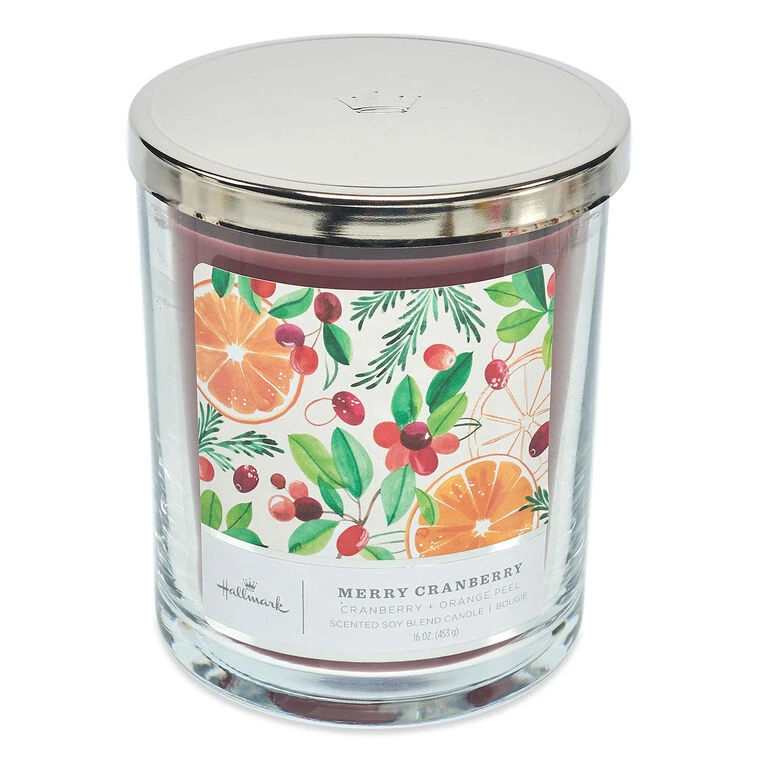 Merry Cranberry Scented 3-Wick Candle, 16 Oz. 3 Merry Cranberry Scented 3-Wick Candle, 16 Oz.