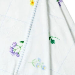 Hallmark Wildflowers On Cream Diamonds Throw Blanket, 50x60 8 Hallmark Wildflowers On Cream Diamonds Throw Blanket, 50x60 -Hallmark Store Cream Fleece Blanket With Flowers and Striped Border 1ART1038 03