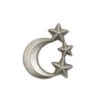 Hallmark On My Mind Moon And Stars Metal Pocket Token -Hallmark Store Crescent Moon With Stars Metal Wishing Token 1BIT2013 01
