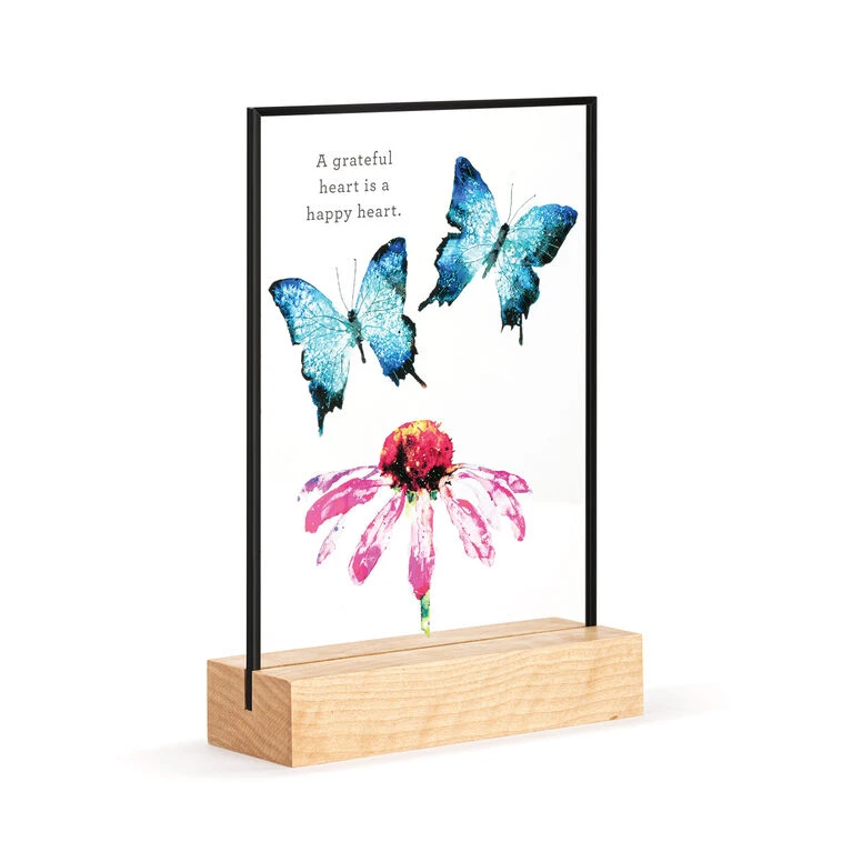 Demdaco Butterflies And Coneflower Large Suncatcher, 7" 4 Demdaco Butterflies And Coneflower Large Suncatcher, 7" - Image 2