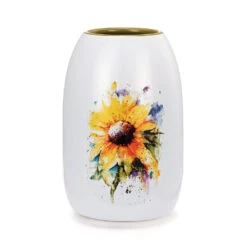 Demdaco Sunflower Vase, 7"
