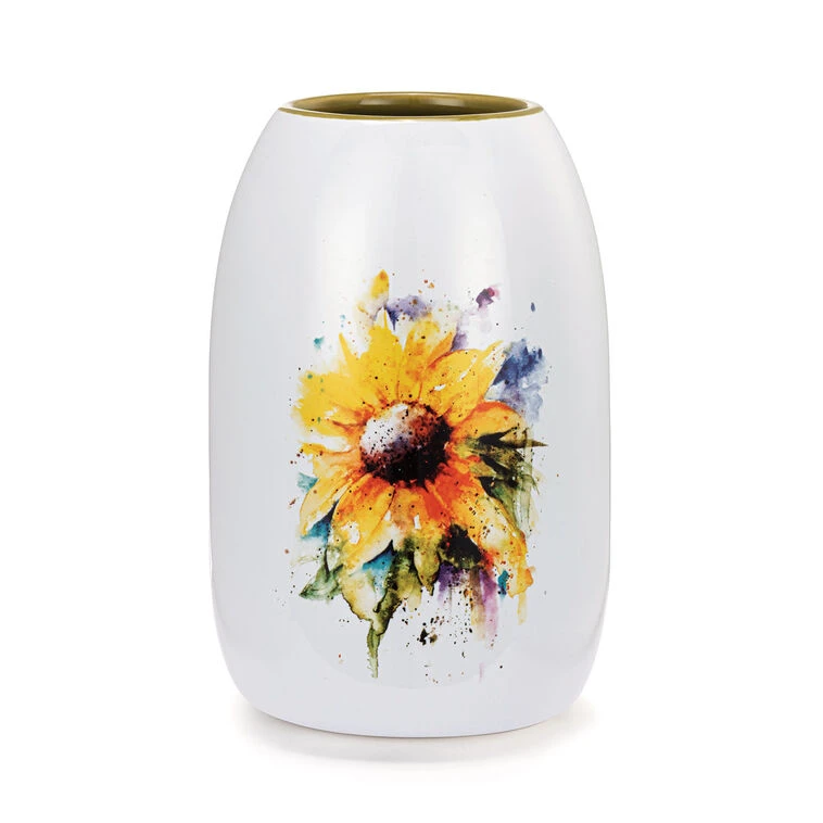 Demdaco Sunflower Vase, 7" 3 Demdaco Sunflower Vase, 7"