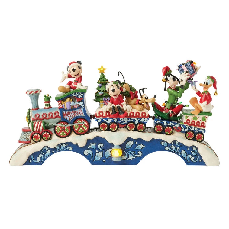 Enesco Jim Shore Mickey Mouse And Friends Light-Up Musical Train Figurine, 8.64" 3 Enesco Jim Shore Mickey Mouse And Friends Light-Up Musical Train Figurine, 8.64"