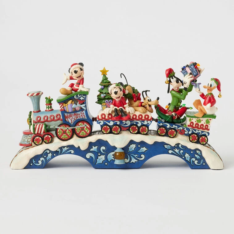 Enesco Jim Shore Mickey Mouse And Friends Light-Up Musical Train Figurine, 8.64" 4 Enesco Jim Shore Mickey Mouse And Friends Light-Up Musical Train Figurine, 8.64" - Image 2