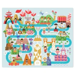 Hallmark Disney It's A Small World Map Throw Blanket, 60x52 -Hallmark Store Disney Its a Small World Map Throw Blanket 1DYG2120 03