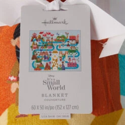 Hallmark Disney It's A Small World Map Throw Blanket, 60x52 -Hallmark Store Disney Its a Small World Map Throw Blanket 1DYG2120 06