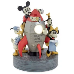 Hallmark Disney Mickey Mouse And Friends Rocket Figurine With Light