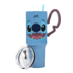 Bioworld Disney Stitch Insulated Tumbler With Handle, 40 Oz. -Hallmark Store Disney Stitch Insulated Stainless Steel Tumbler WAA6XYJDSCPP00 03