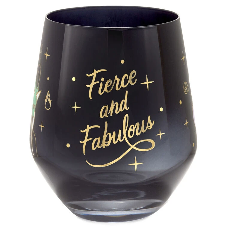 Hallmark Disney Villains Fierce And Fabulous Stemless Wine Glass, 16 Oz. 3 Hallmark Disney Villains Fierce And Fabulous Stemless Wine Glass, 16 Oz.