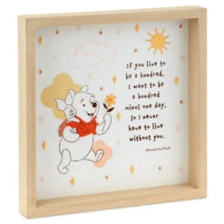 Hallmark Disney Winnie The Pooh Framed Quote Sign, 10x10