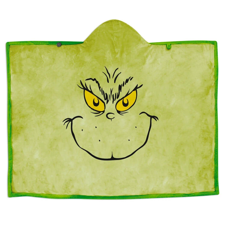 Hallmark Dr. Seuss's How The Grinch Stole Christmas!™ Grinch Hooded Blanket, 70x50 3 Hallmark Dr. Seuss's How The Grinch Stole Christmas!™ Grinch Hooded Blanket, 70x50