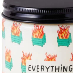 Hallmark Dumpster Fire Everything's Fine Scented Single-Wick Jar Candle, 7 Oz. 11 Hallmark Dumpster Fire Everything's Fine Scented Single-Wick Jar Candle, 7 Oz. -Hallmark Store Dumpster Fire Everythings Fine Scented Jar Candle 1FCD1016 04