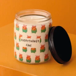 Hallmark Dumpster Fire Everything's Fine Scented Single-Wick Jar Candle, 7 Oz. 13 Hallmark Dumpster Fire Everything's Fine Scented Single-Wick Jar Candle, 7 Oz. -Hallmark Store Dumpster Fire Everythings Fine Scented Jar Candle 1FCD1016 06