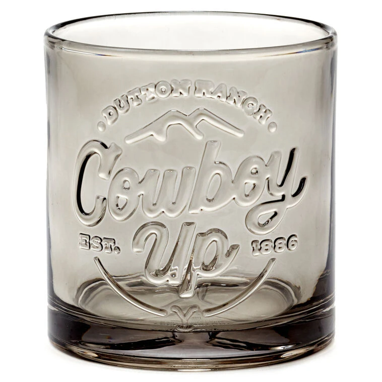 Hallmark Yellowstone Dutton Ranch Cowboy Up Lowball Glass, 9.5 Oz. 3 Hallmark Yellowstone Dutton Ranch Cowboy Up Lowball Glass, 9.5 Oz.