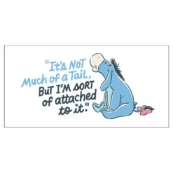 Hallmark Disney Winnie The Pooh Eeyore's Tail Collectible Drinking Glass, 13.5 Oz. -Hallmark Store Eeyores Tail Funny Quote Collector Glass 1WOW1003 02