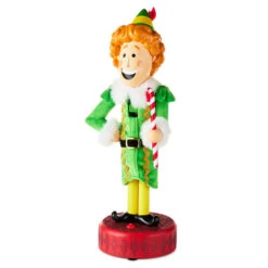 Hallmark Elf Buddy The Elf™ Nutcracker Figurine With Sound, 13" -Hallmark Store Elf the Movie Talking Buddy Nutcracker Figurine 1XKT6155 03