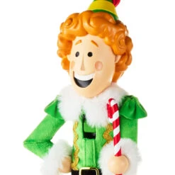 Hallmark Elf Buddy The Elf™ Nutcracker Figurine With Sound, 13" -Hallmark Store Elf the Movie Talking Buddy Nutcracker Figurine 1XKT6155 04