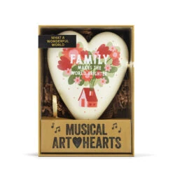Demdaco Family Makes The World Brighter Musical Art Heart Sculpture 7 Demdaco Family Makes The World Brighter Musical Art Heart Sculpture -Hallmark Store Family Makes the World Brighter Musical Art Heart 1003480451 03