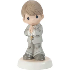 Precious Moments My First Communion Brunette Boy Figurine, 5.1"
