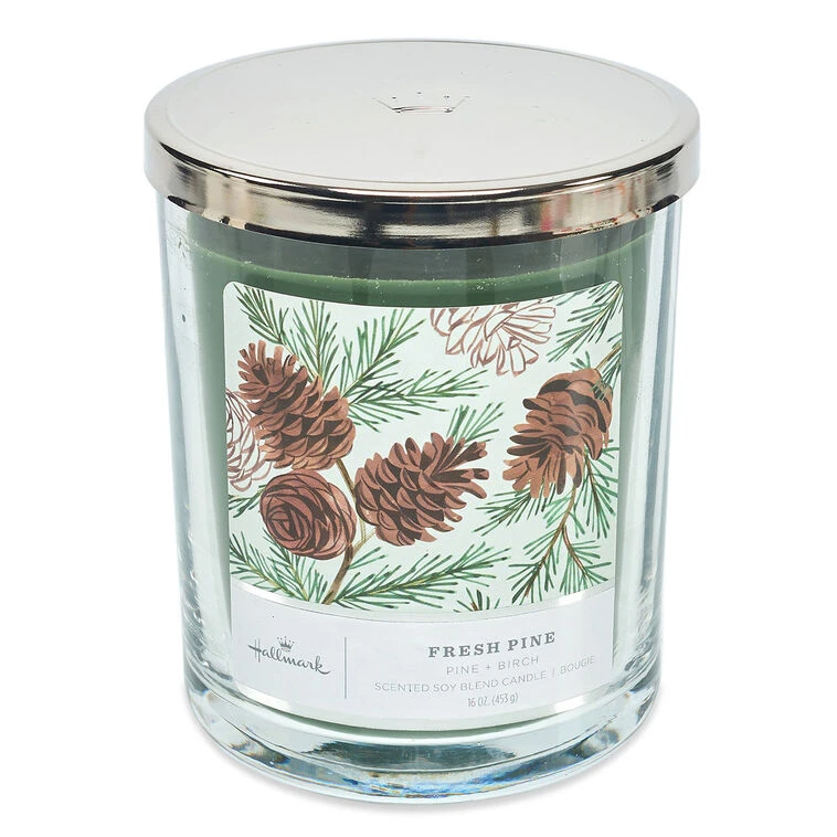 Fresh Pine Scented 3-Wick Candle, 16 Oz. 3 Fresh Pine Scented 3-Wick Candle, 16 Oz.