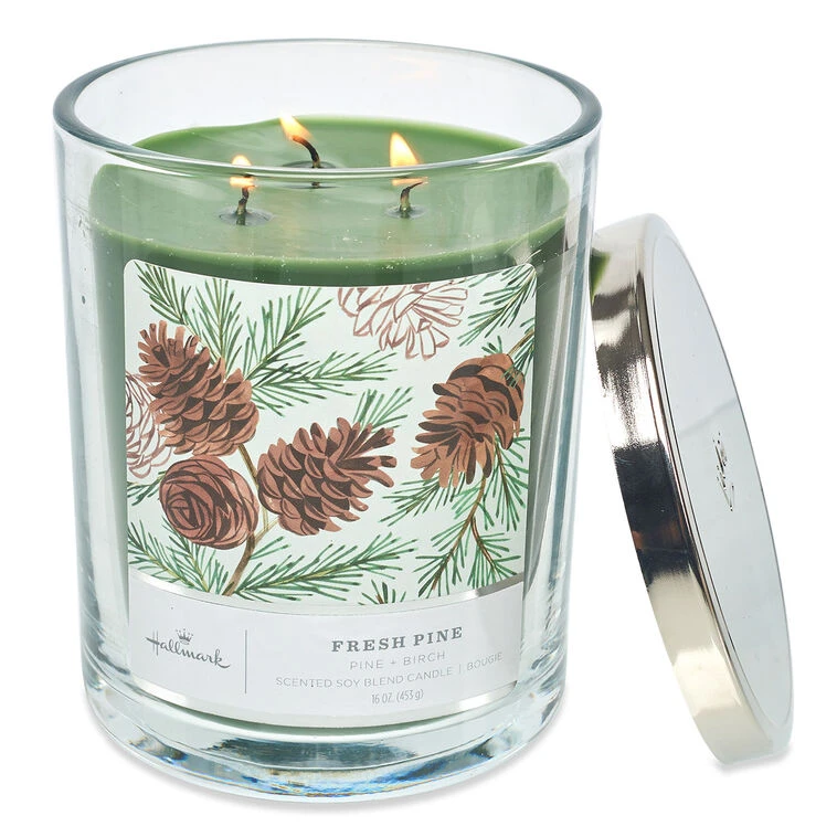 Fresh Pine Scented 3-Wick Candle, 16 Oz. 4 Fresh Pine Scented 3-Wick Candle, 16 Oz. - Image 2