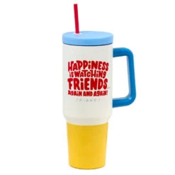 Hallmark Friends "Happiness Is" Insulated Travel Cup With Handle, 42 Oz.