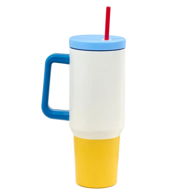 Hallmark Friends "Happiness Is" Insulated Travel Cup With Handle, 42 Oz. 4 Hallmark Friends "Happiness Is" Insulated Travel Cup With Handle, 42 Oz. - Image 2