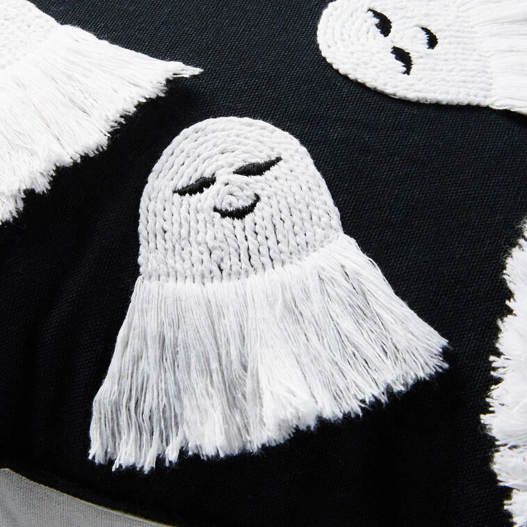 Hallmark Fringe Ghosts Halloween Pillow, 16x16 5 Hallmark Fringe Ghosts Halloween Pillow, 16x16 - Image 3