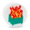 Hallmark Charmers Dumpster Fire Funny Silicone Charm, 1.75" H -Hallmark Store Funny Dumpster Fire Silicone Drink Charm 1SHX1021 01
