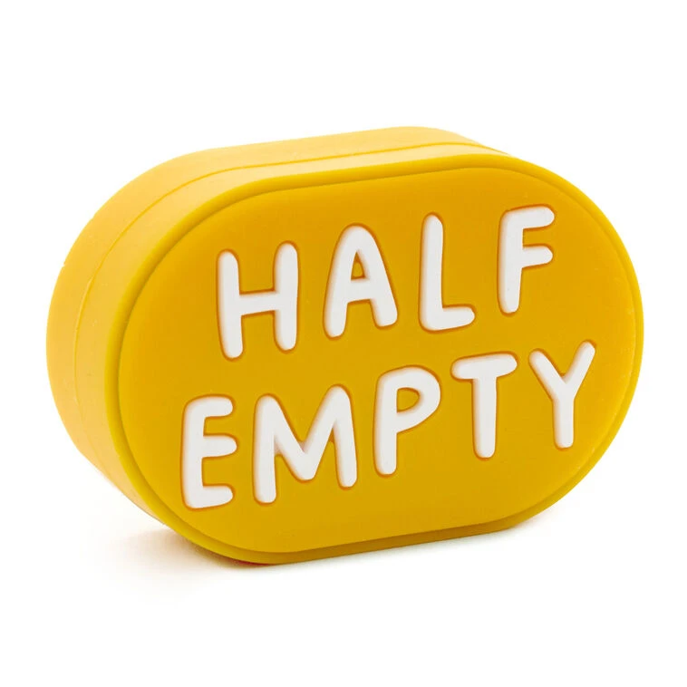 Hallmark Charmers Half Full/Half Empty Funny Silicone Charm, 1.88" W 4 Hallmark Charmers Half Full/Half Empty Funny Silicone Charm, 1.88" W - Image 2