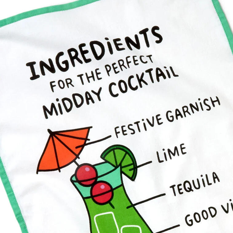 Hallmark Midday Cocktail Funny Tea Towel, 18x26 6 Hallmark Midday Cocktail Funny Tea Towel, 18x26 - Image 4