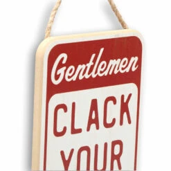 Open Road Garage Clack Your Tongs Wood Quote Sign 7 Open Road Garage Clack Your Tongs Wood Quote Sign -Hallmark Store Gentlemen Clack Your Tongs Funny Sign 90214910 04