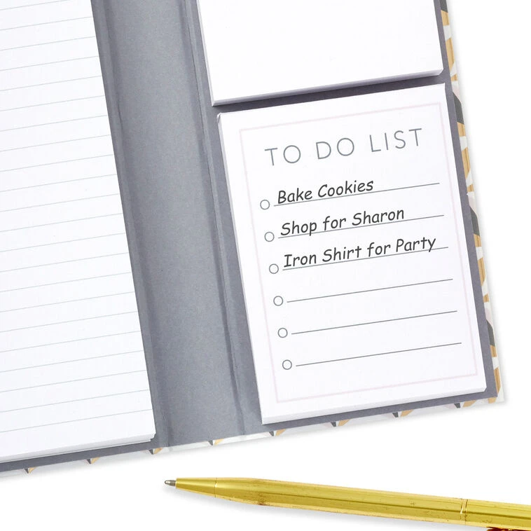 Hallmark Blush, Pink And Gray Geometric Folio And Memo Pad Set 5 Hallmark Blush, Pink And Gray Geometric Folio And Memo Pad Set - Image 3